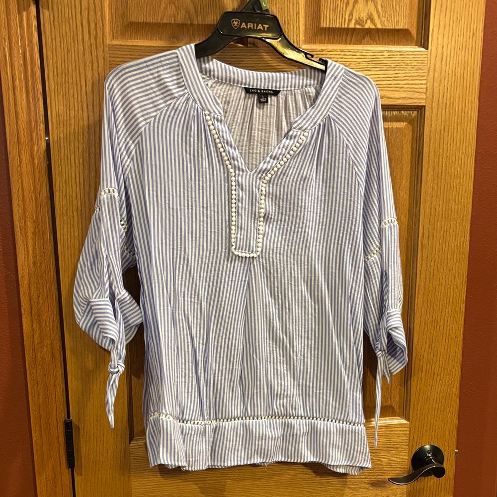 Zac & Rachel Blue Striped Blouse